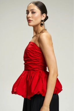 Топ-корсет с баской Red