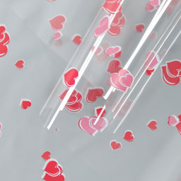 Пленка для цветов Сердечки красная 0,7 х 8.2 м, 40мкм - Simaland фото 2