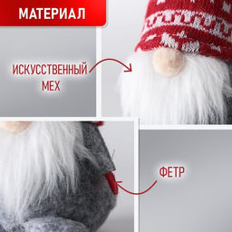 Гном новогодний, 12 см - Milo toys фото 4