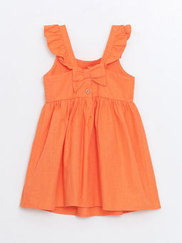 Kare Yaka K?z Bebek Elbise