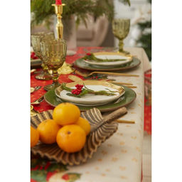 Скатерть новогодняя Доляна Счастливого Нового года 145*260 +/- 2 см, 100% п/э  фото 2