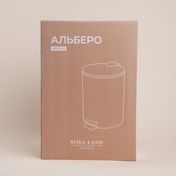 Ведро для мусора SL Home, 12 л, 253138 см, бежевое - Sima-land home фото 6