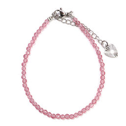 Браслет Шпинель с алмазной огранкой Розовый 3мм