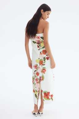 Vestido estampado en mezcla de lino - H&m фото 2