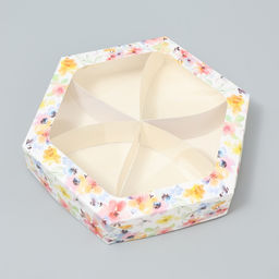 Цена за 5 шт. Коробка складная Цветы для тебя, 23 х 23х 4 см