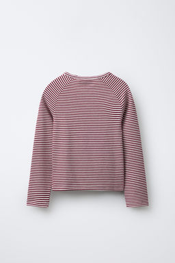 STRIPED T-SHIRT WITH MODAL - Zara фото 6