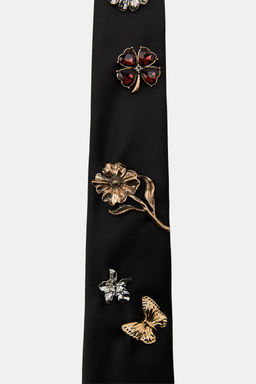 BUTTERFLY FLOWER CHARM TIE - Zara фото 3