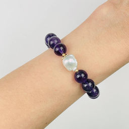 Браслет из Аметиста и Жемчуга