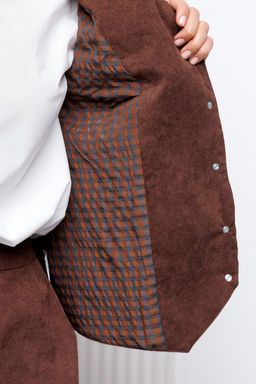 Костюм брючный вельветовый с жилеткой 399MOC