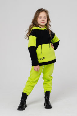 886Д Костюм детский "Черный/салатовый"