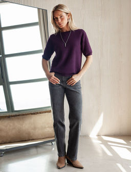 Джемпер тонкой вязки из хлопка с кашемиром