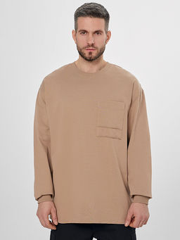 Лонгслив мужской бежевый
