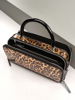 LACCOMA сумка F2069-1-золотистыйй леопард натуральная кожа фото 6