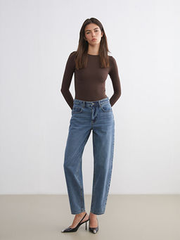 Barrel Fit Kad?n Jean Pantolon