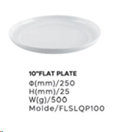 Цена за 1 шт. Тарелка 254 мм Вертикаль / FLSLQP100 (WHITE) /уп 36/