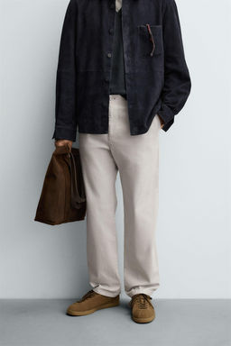 STRAIGHT-LEG TWILL TROUSERS - Zara фото 2