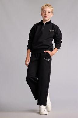 Barrel Fit Cepli Bask_l_ Pantolon Erkek _ocuk