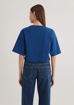 Mavi Logo Bask?l? Lacivert Crop Tisort  фото 4