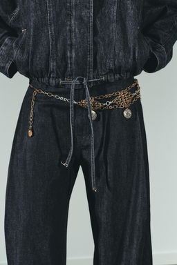 METAL BELT WITH RHOMBUS AND MEDALS - Zara фото 2