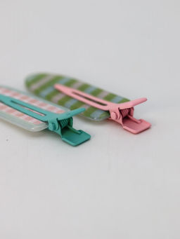 Набор заколок для волос GIRLY 2 шт. "Summer pattern", pink