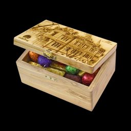 Деревянная шкатулка с конфетами, 450 г