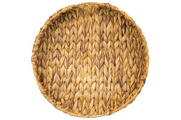 Поднос плетеный 38*38*6 см с ручками, водный гиацинт