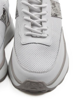 03-C129-9 WHITE Кроссовки женские (натуральная кожа)