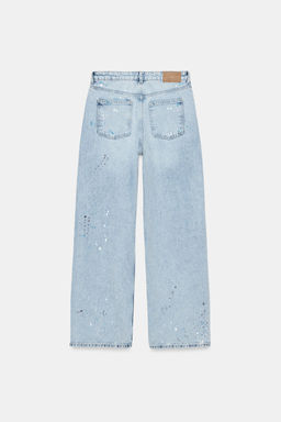 Z1975 LOOSE MID-WAIST PAINT-EFFECT JEANS - Zara фото 8