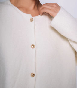 Кардиган #КТ7267, молочный