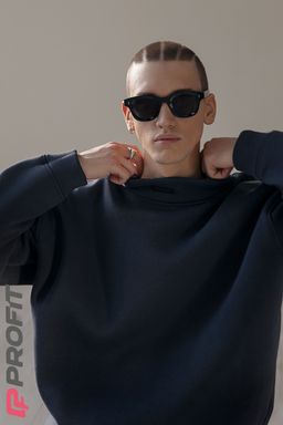 Спортивный мужской свитшот с начесом, цвет антрацит swm.041.004