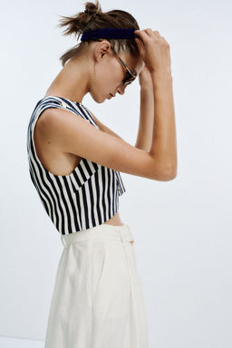 BELTED LINEN BLEND LONG DRESS - Zara фото 4