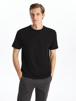 Bisiklet Yaka K?sa Kollu Erkek Dokulu Ti??rt