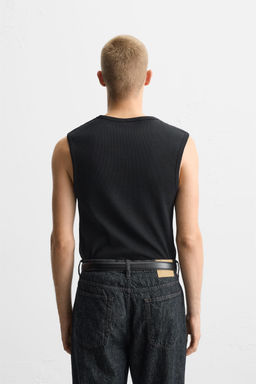 RIBBED TANK T-SHIRT - Zara фото 3