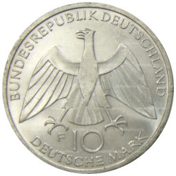 10 марок 1972 года F Германия XX летние Олимпийские Игры, Мюнхен 1972  Узел