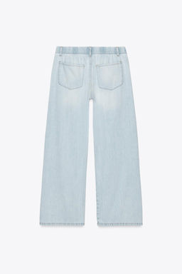 PYJAMA-STYLE DENIM TROUSERS - Zara фото 7