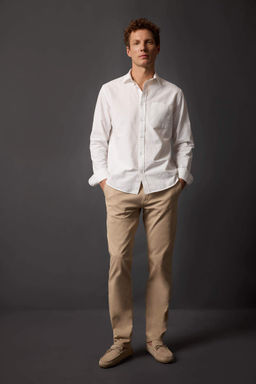 Regular Fit Normal Kesim Gabardin Chino Kanvas Pantolon Yazl?k Fermuar Cepli Duz Paca - Defacto фото 3