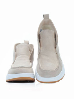 01-5280-10 LT. BEIGE Ботинки демисезонные женские (натуральная замша, байка)