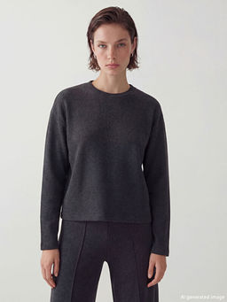 Bisiklet Yaka Kad?n Sweatshirt