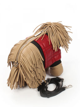 LACCOMA сумка ИГР2501-болонка-хаки-красный эко кожа  фото 2