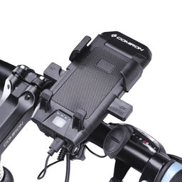 Фонарь передний COMIRON TOPHOLD ABS IPX5 2*T6 LED 500lm 3000mAh USB индикатор заряда POWER BANK 3 режима сигнал 130Дб крепление смартфона /уп 10/60/ - Галеонтрейд фото 12