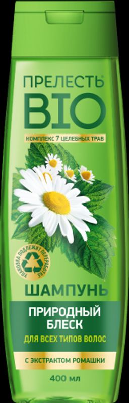 ПРЕЛЕСТЬ БИО шампунь 400мл Природный блеск д/всех типов волос