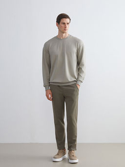 Bisiklet Yaka Erkek Sweatshirt