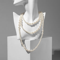 Бусы «Жемчуг» трансформер, шар №4,8, цвет белый в серебре, 150 см