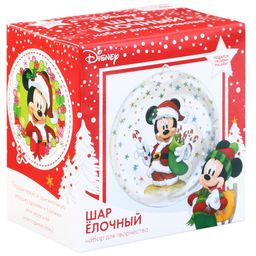 Ёлочный шар своими руками на новый год «Микки Маус», набор для творчества, 9 см