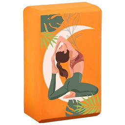 Блок для йоги Sangh Tropics, 23×15×8 см, цвет оранжевый