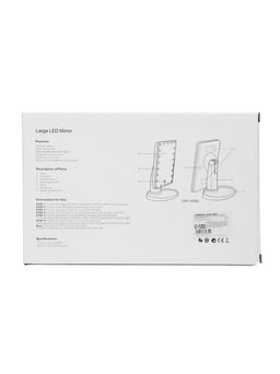 Зеркало KZ-06, подсветка, 26.5 х 16 х 12 см, 16 диодов, сенсорная кнопка, белое