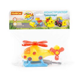 Конструктор-транспорт Вертолёт (16 элементов) (в пакете) - Полесье фото 5