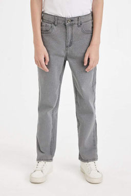 Прямые джинсовые брюки прямого кроя для мальчика - Defacto фото 4