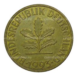 Монета 10 пфеннигов 1993 года D Германия