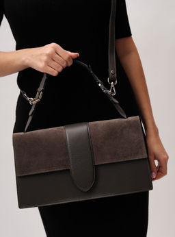 Кожаная сумка Deboro 30408 темный лес